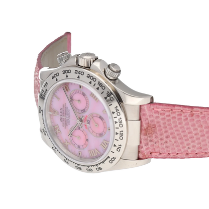 Cosmograph Daytona Beach 40mm 116519 White Gold Pink Mother of Pearl Dial