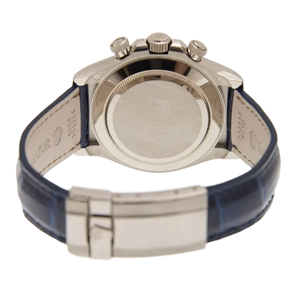 Cosmograph Daytona 40mm 116589SACI White Gold Blue Sapphire Bezel White Mother of Pearl Diamond Dial