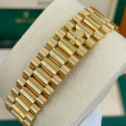 Day-Date 40mm Yellow Gold Black Baguette Diamond Dial Baguette Bezel m228398tbr-0001