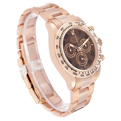 Daytona 40mm Chocolate Brown Dial Rose Gold Mens Watch 116505-0011