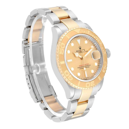 Yachtmaster 40mm Steel Yellow Gold Champagne Dial Mens Watch 16623